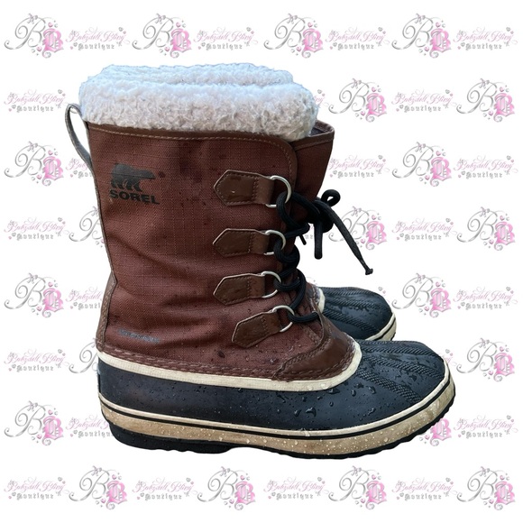 New SOREL 1964 Pac T Size 10 Hickory Brown Winter Snow Menβs Boots warm black - Picture 5 of 8